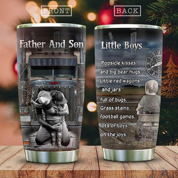 Joy corners Father And Son Trucker In The Future KD2 Custom Personalized Tumbler JE85544