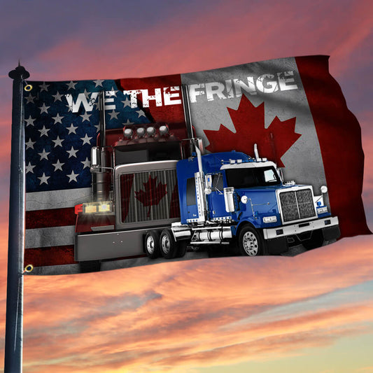 Joycorners We The Fringe Freedom Convoy 2022 American Canadian Grommet Flag 3D All Over Printed