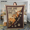 Joycorners Personalized Fleckvieh Live Like Someone Left The Gate Open Blanket