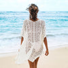 Women Short Sleeve Boho Beach Bikini Cover Up