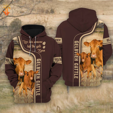 Joycorners Gelbvieh Cattle Live Like Someone left the gate open Shirts