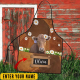 Joycorners Personalized Name Gelbvieh Cattle All Over Printed 3D Apron