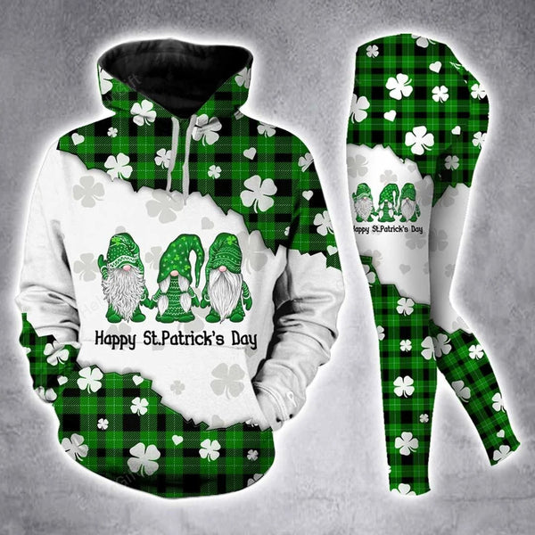Gnomes St Patrick's Day 3D Hoodie and Legging