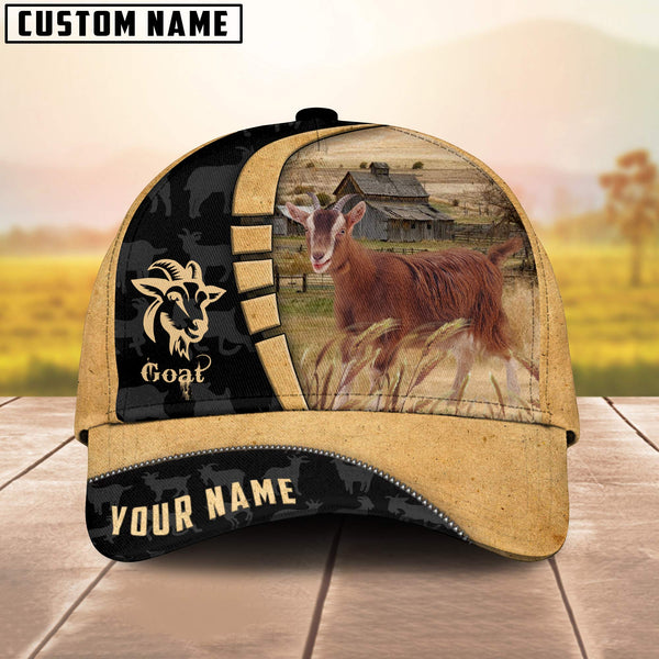Joycorners Custom Name Goat Cattle Farmhouse Field Cap TT13
