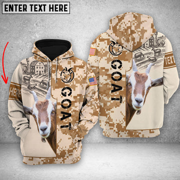 Joycorners Personalized Goat Brown Camo All Printed 3D Shirt