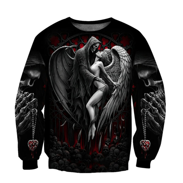 Joycorners Reaper Skull Angel And Demon All Over Printed Shirts