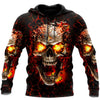 Joycorners Fire Skull Art All Over Printed Shirts