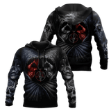 Joycorners Reaper Skull Red And Black All Over Printed Shirts