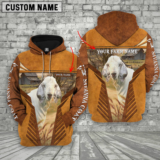 Joycorners Personalized Name Farm Savanna Goat Cattle Hoodie TT1