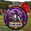 Joycorners Holstein Stained Glass Effect Happy Halloween Wooden Sign
