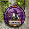 Joycorners Holstein Stained Glass Effect Happy Halloween Wooden Sign