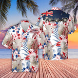 Joycorners Sheep Lovers Australia Flag Hawaiian Flowers Hawaiian Shirt