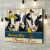 Joycorners Holstein Cattle Humble and Kind Canvas