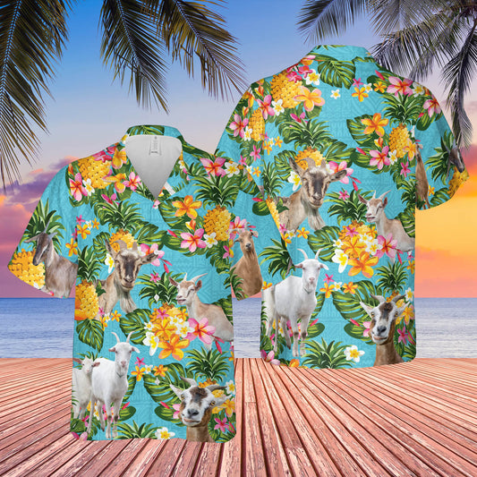 Joycorners Pineapple Hawaiian Theme For GOAT Lovers All 3D Printed Hawaiian shirt