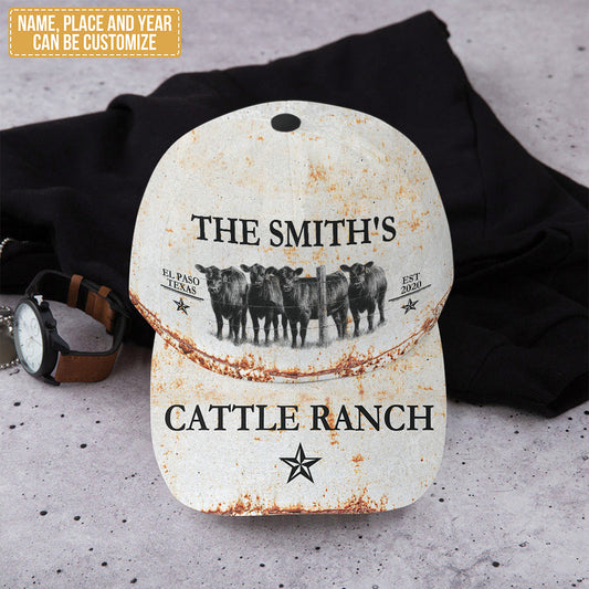 Joycorners Custom Text Angus Cattle Ranch 2 All Printed 3D Cap