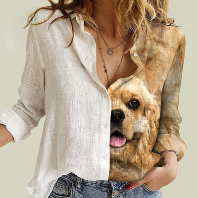 Joycorners American Cocker Spaniel Half Printed 3D Casual Shirt