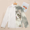 Joycorners American Curl Cat Half Printed 3D Casual Shirt