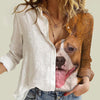Joycorners American Staffordshire Terrier Half Printed 3D Casual Shirt