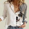 Joycorners Australian Shepherd Half Printed 3D Casual Shirt