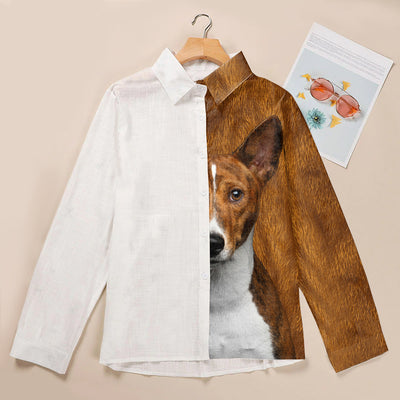 Joycorners Basenji Half Printed 3D Casual Shirt