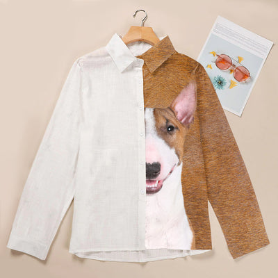 Joycorners Bull Terrier Half Printed 3D Casual Shirt