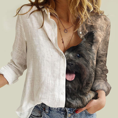 Joycorners Cairn Terrier Half Angel Half Printed 3D Casual Shirt