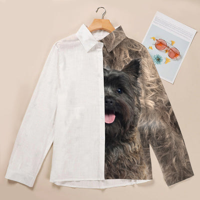 Joycorners Cairn Terrier Half Angel Half Printed 3D Casual Shirt