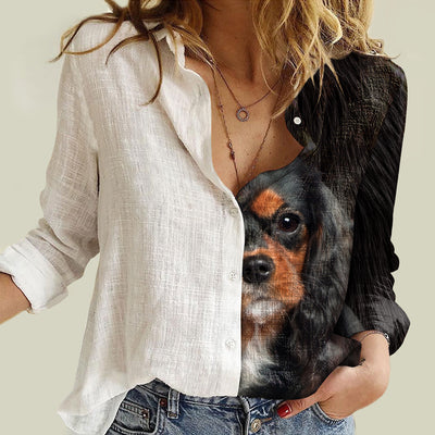 Joycorners Cavalier King Charles Spaniel Half Printed 3D Casual Shirt