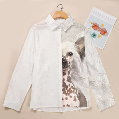 Joycorners Chinese Crested 2 Half Printed 3D Casual Shirt