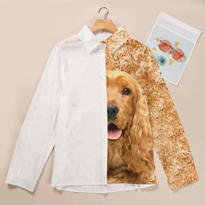 Joycorners English Cocker Spaniel Half Printed 3D Casual Shirt