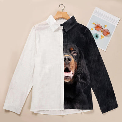 Joycorners Gordon Setter Pointer Half Printed 3D Casual Shirt