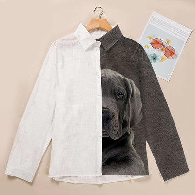 Joycorners Great Dane Half Printed 3D Casual Shirt