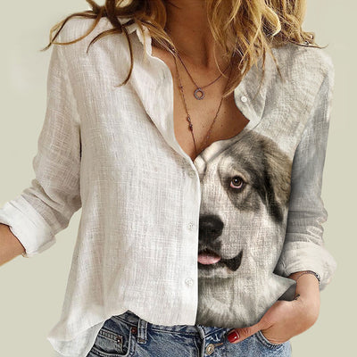 Joycorners Great Pyrenees Half Printed 3D Casual Shirt