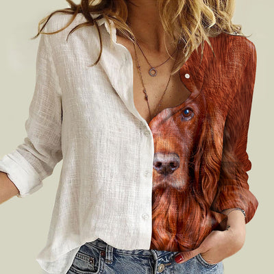 Joycorners Irish Setter Half Printed 3D Casual Shirt
