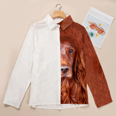 Joycorners Irish Setter Half Printed 3D Casual Shirt