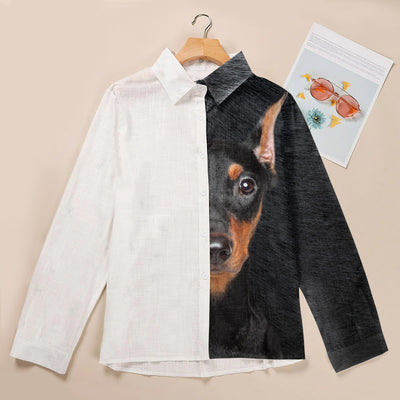 Joycorners Miniature Pinscher Half Printed 3D Casual Shirt