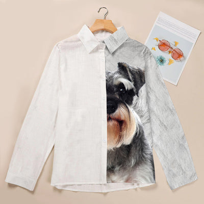 Joycorners Schnauzer 2 Half Printed 3D Casual Shirt