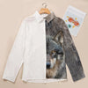 Joycorners Wolf Half Printed 3D Casual Shirt