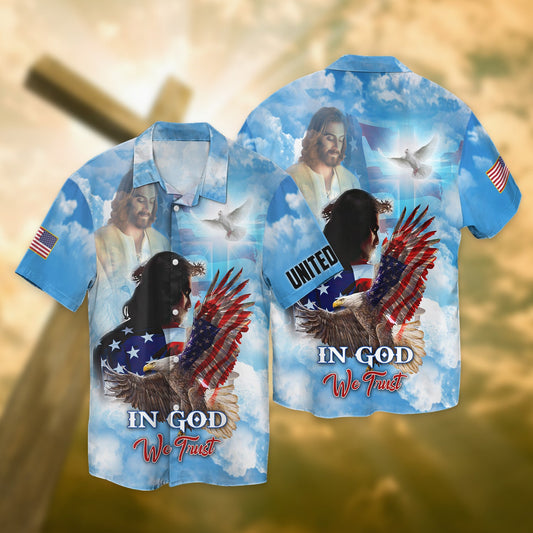 Joycorners United States Independence Day Eagle In God We Trust All 3D Printed Hawaiian shirt