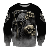 Joycorners Reaper Scythe Skull Tattoo All Over Printed Shirts