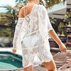 Women Embroidered Boho Beach Bikini Cover Up