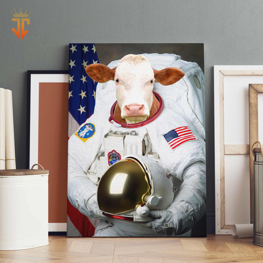 Joycorners Hereford Astronaut Portrait Canvas