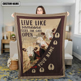Joycorners Personalized Hereford Live Like Someone Left The Gate Open Blanket