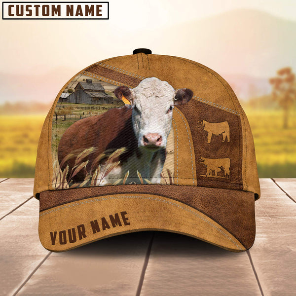 Joycorners Custom Name Hereford Cattle Cap
