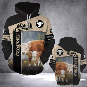 Joycorners Hereford White Black Personalized 3D Hoodie