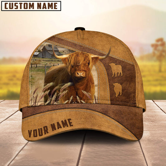 Joycorners Custom Name Highland Cattle Cap
