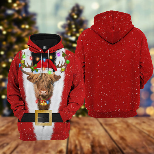 Joycorners Highland Cattle Christmas Hoodie