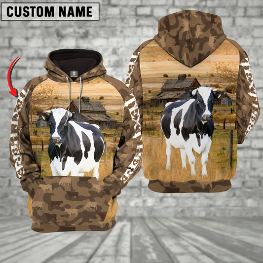 Joycorners Holstein Cattle Farming Personalized 3D Hoodie