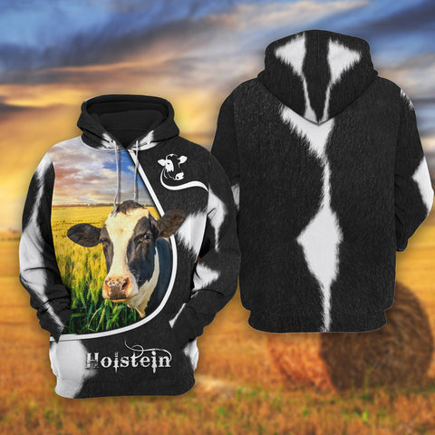 Joycorners Holstein On The Wheat Field All Over Printed 3D Shirts