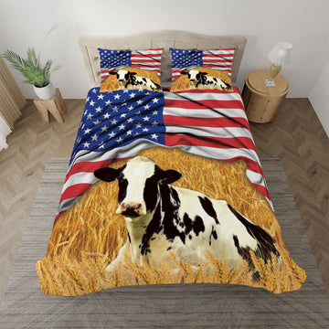 Joycorners Holstein Cattle Quilt Bedding set